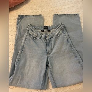 Urban Outfitters Light Blue V Waist Flare Jeans